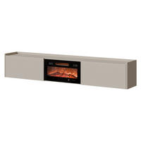 TV-LOWBOARD Arigato mit Kamin - Kaschmir, Holzwerkstoff (200/36/32cm) - MIRJAN24