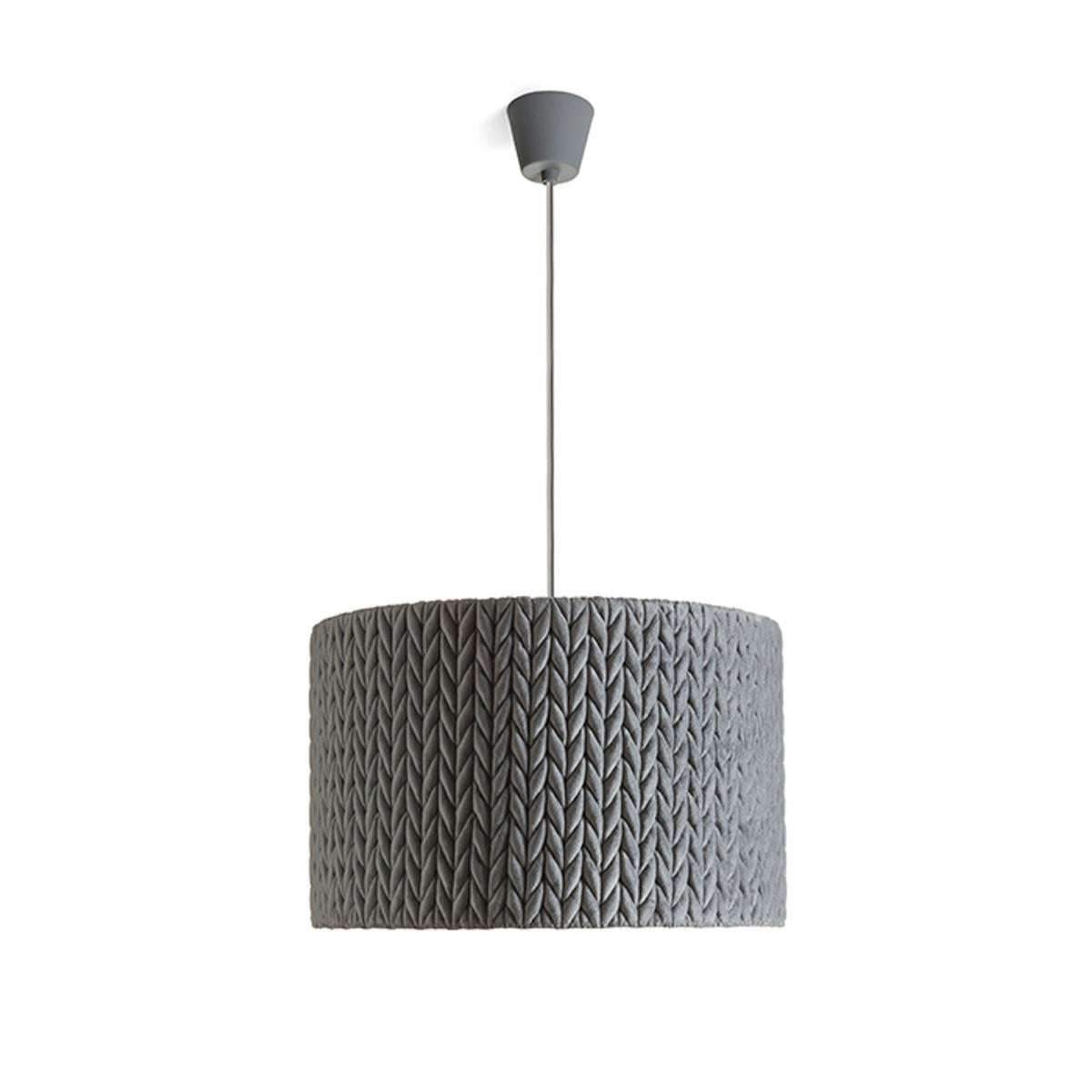 PENDELLEUCHTE AINO 40 grau Chrom 15 W - Grau, Metall (40/40/26cm)