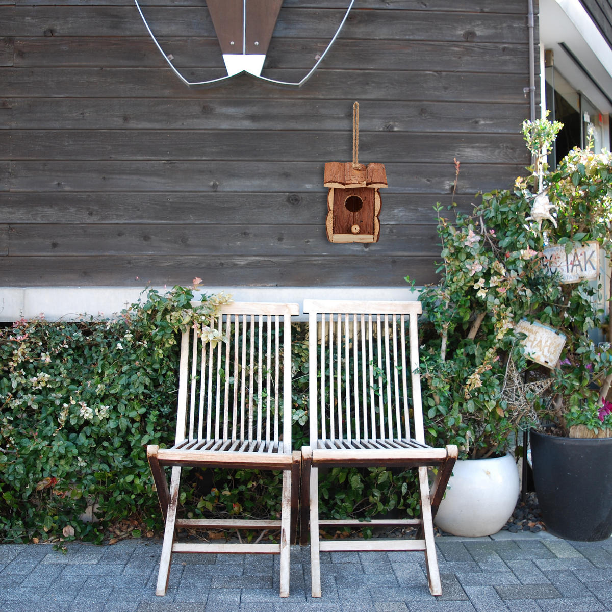 VOGELHAUS - Dunkelbraun, Holz (12/16.5/9.5cm) - Relaxdays