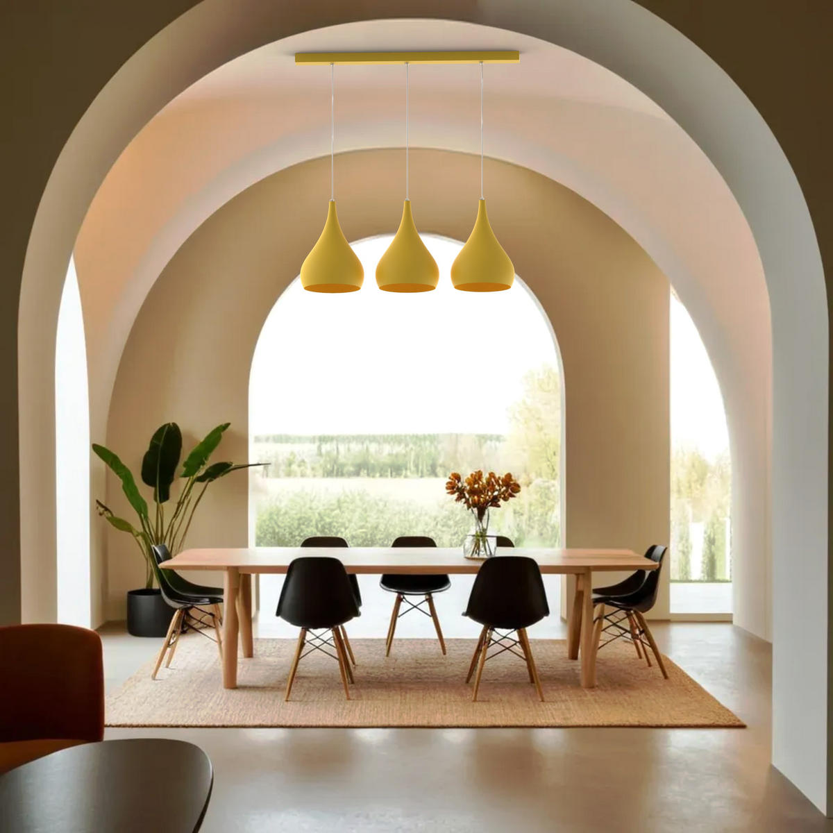 HÄNGELEUCHTE - Gelb, Metall (55/25/55cm) - Lumicom