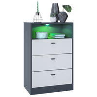 KOMMODE Pino Fronten in Weiß matt - Weiß, Holzwerkstoff (56/86.5/36cm) - Vladon