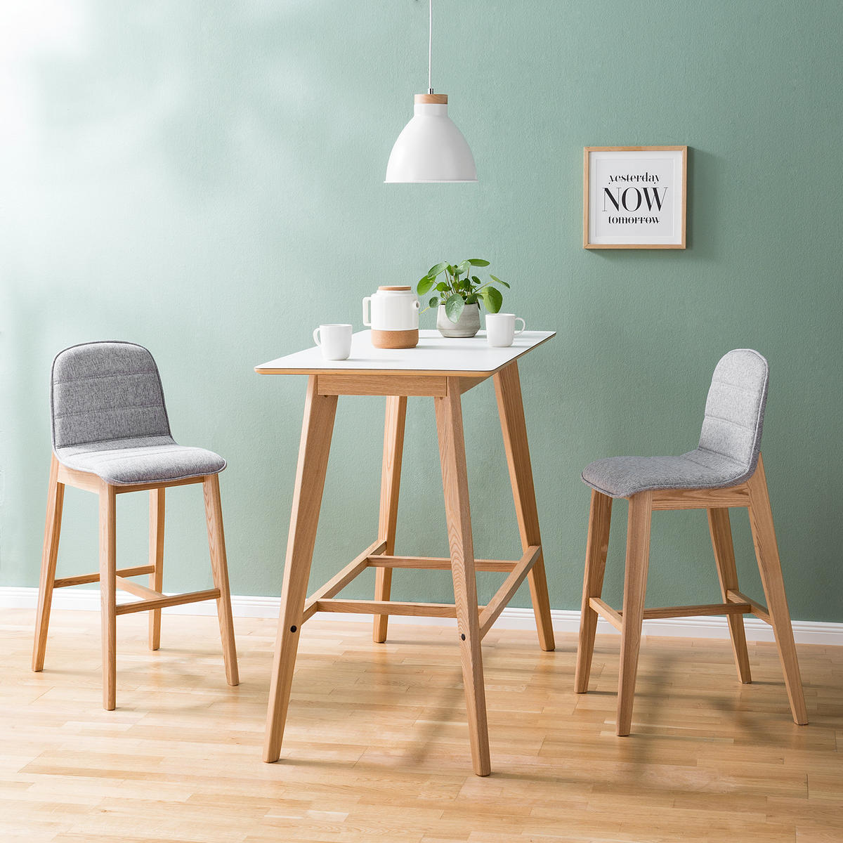 BARTISCH - HPL / Esche massiv - Weiß / Esche - Braun/Weiß, Holz/Holzwerkstoff (60/120/100cm) - home24