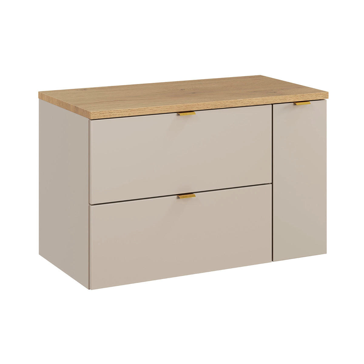 WASCHTISCHUNTERSCHRANK 80.6cm Azel Kaschmir - Beige, Holzwerkstoff (80.6/52/46cm) - Petits-meubles