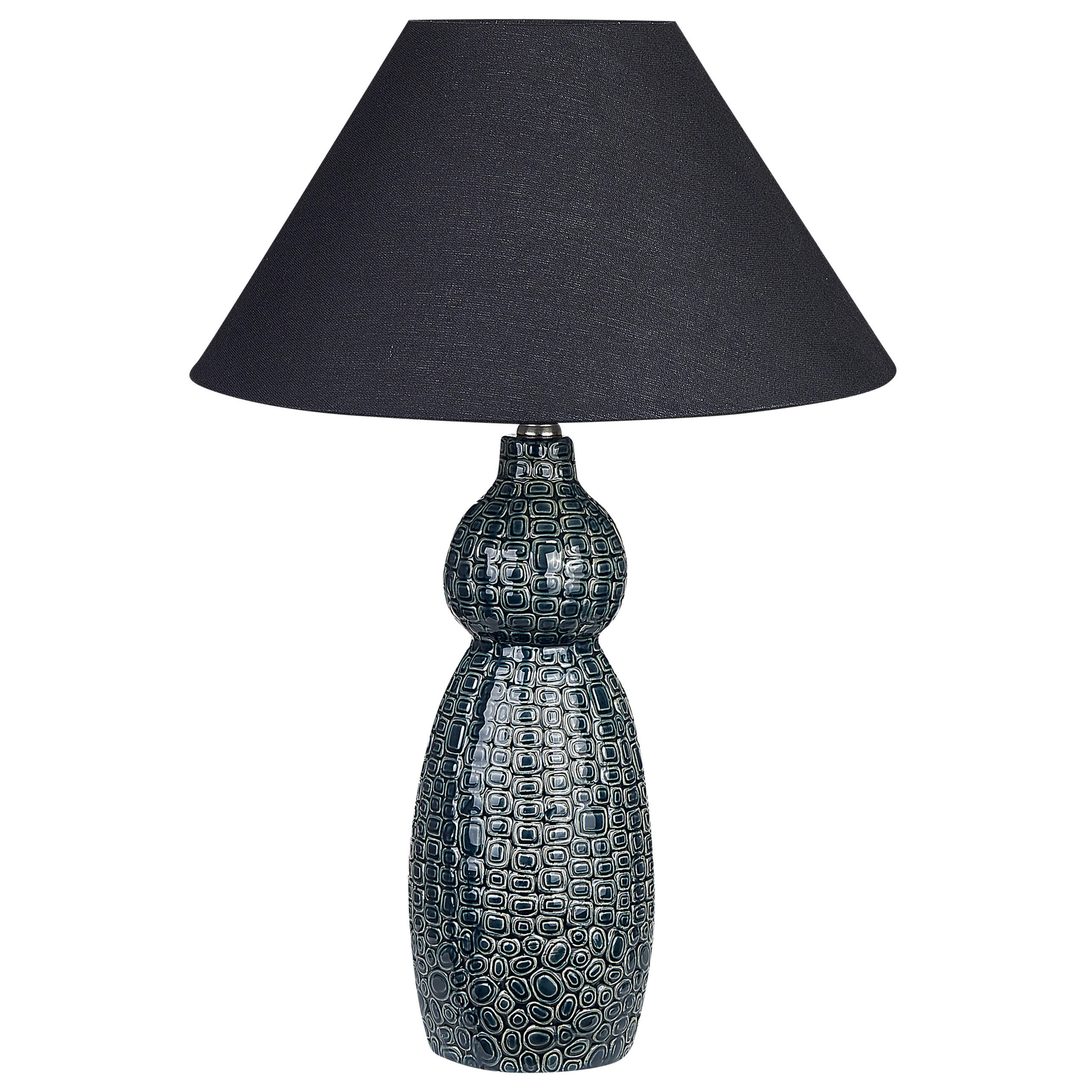 TISCHLAMPE Matina 40/40/60 cm - Blau, Keramik (40/40/60cm) - Beliani