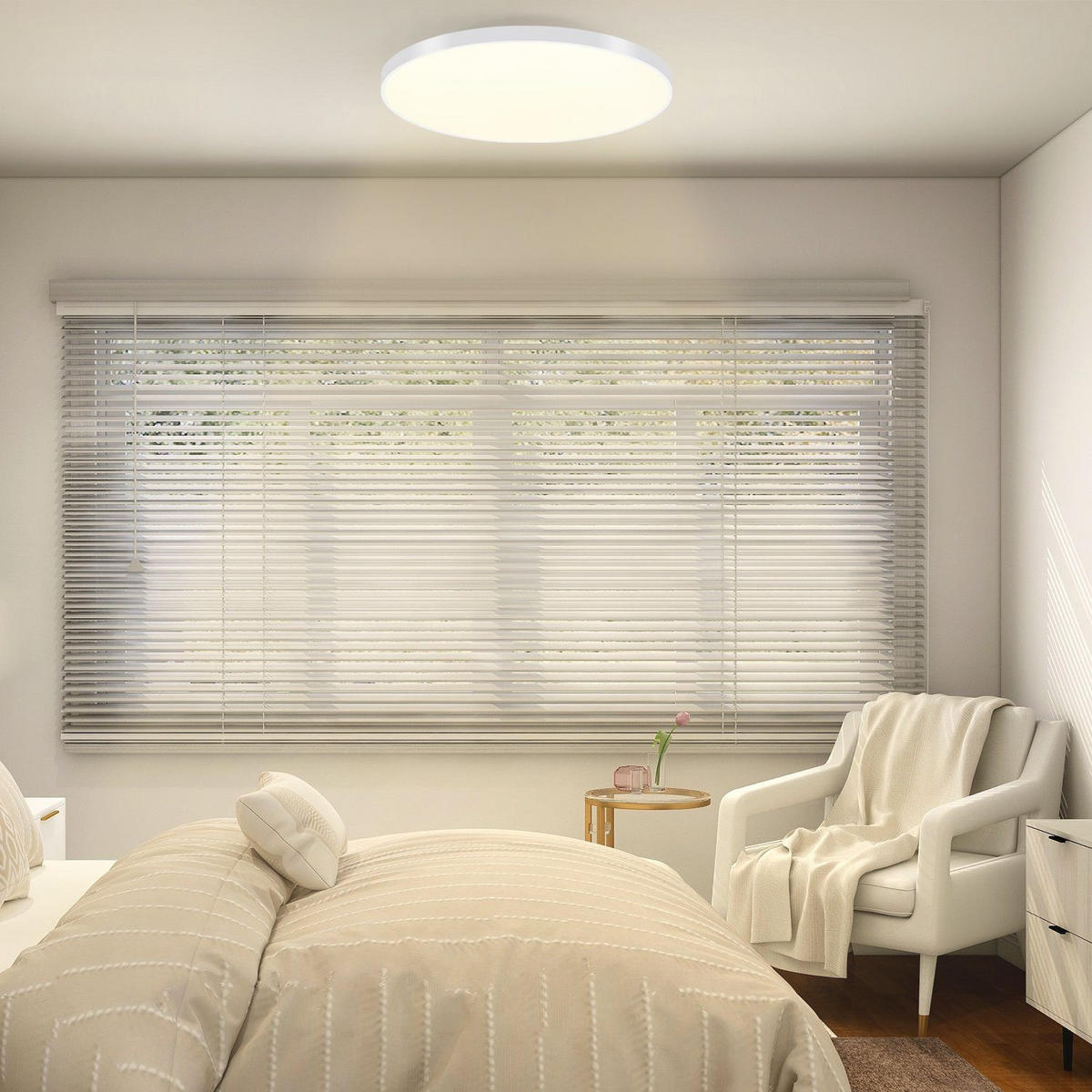 LED DECKENLEUCHTE Williams 37/37/6.5 - Weiß, Kunststoff (37/37/6.5cm) - Nettlife