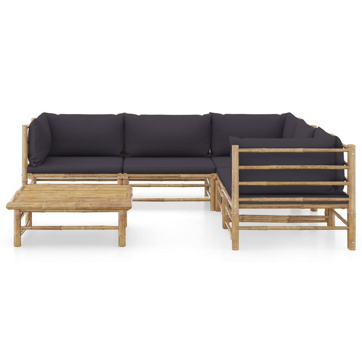 GARTENSET Resendez 6-teilig - Grau, Naturmaterialien - Nettlife
