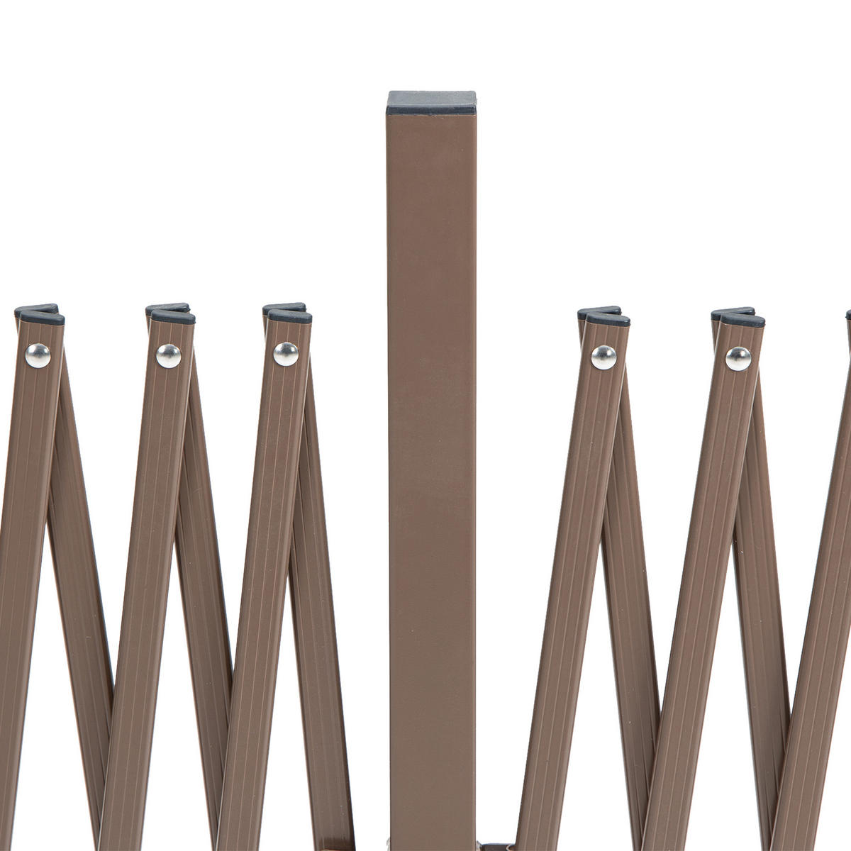 GARTENZAUN, Aluminium, Eisen, Dunkelbraun, 103,5H x 52-405L cm - Dunkelbraun, Metall (31/103cm) - Outsunny