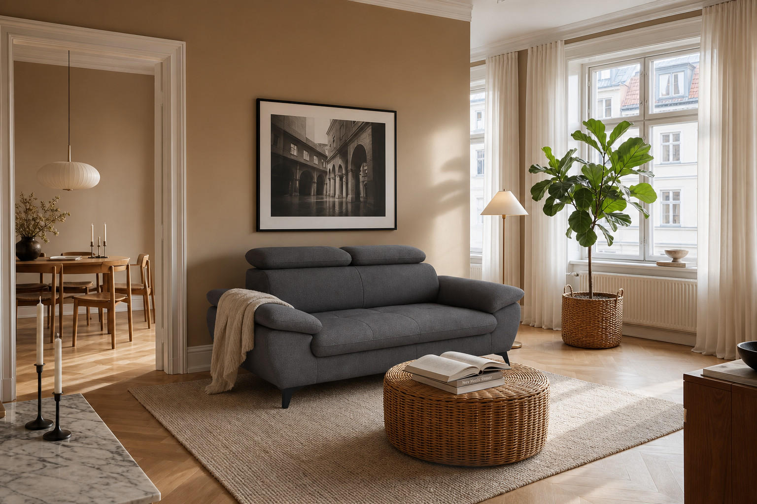 foamnova 2,5-Sitzer Dunkelgrau 194x84x100 cm