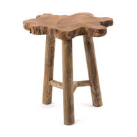BEISTELLTISCH Tree 50 Mahagoni Massivholz, rund naturfarben - Naturfarben, Holz (30/40/50cm) - DESIGN DELIGHTS