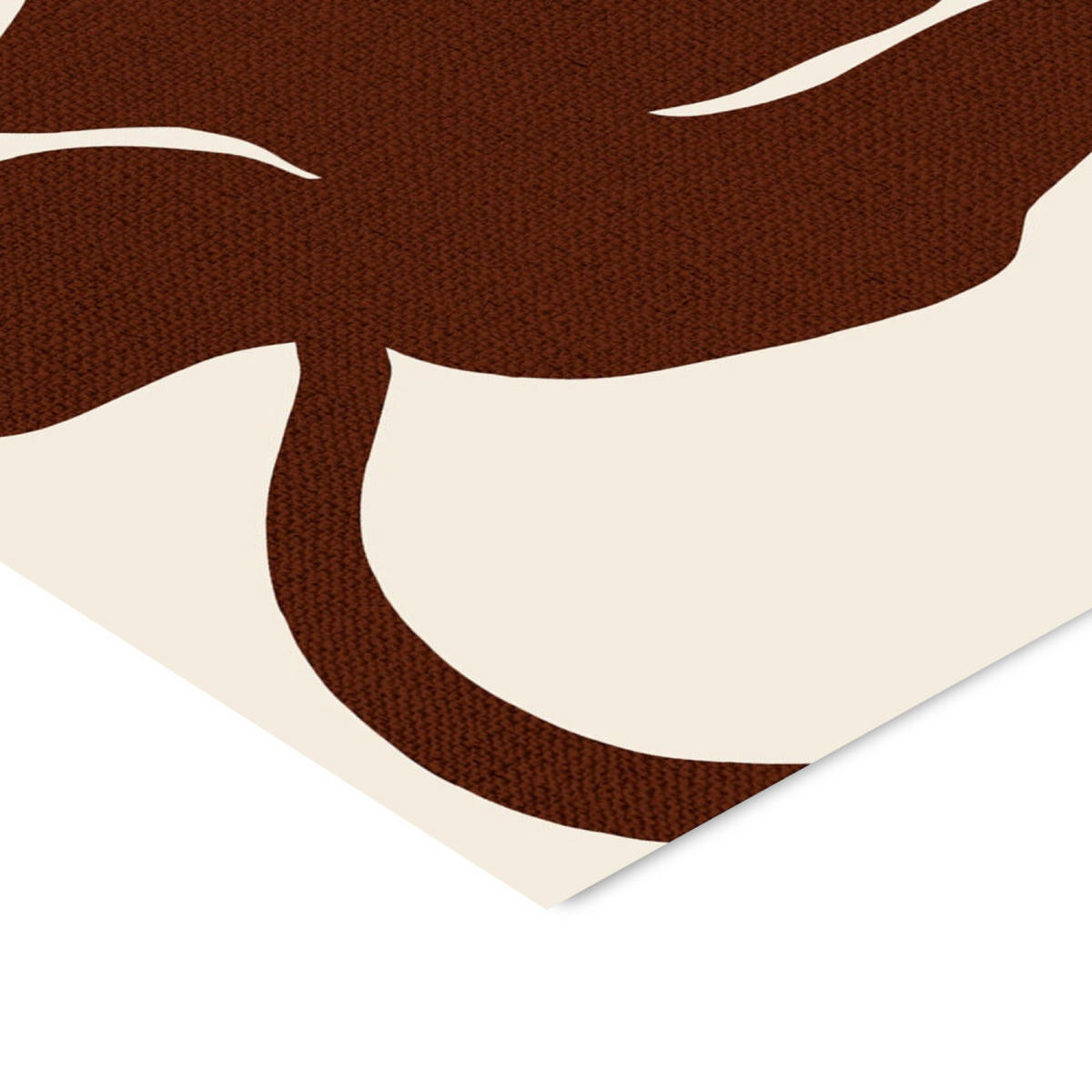 POSTER mit Rahmen Affordable Art Prints - Monstera- Canvas Brown - Eichefarben/Braun, Holz/Papier (70/100cm) - Poster&Frame