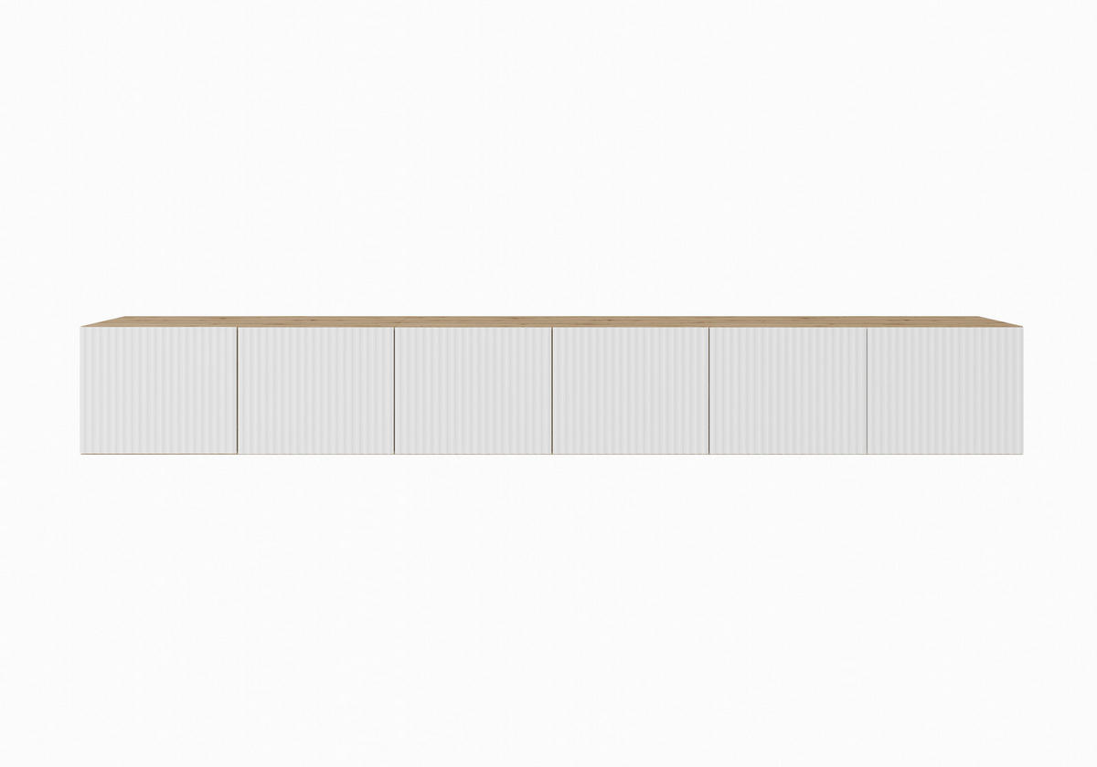 TV-SCHRANK NOE - Eiche Artisan/Weiß, Holzwerkstoff (300/41/40cm) - Meblini