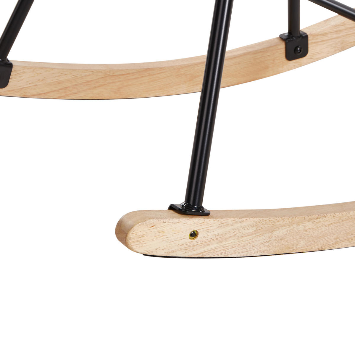 SCHAUKELSESSEL Cremeweiß Kinno - Schwarz/Weiß, Textil (67/90/81cm) - Beliani