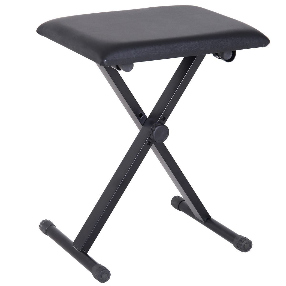 HOCKER DE-16363 klappbar & höhenverstellbar Schwarz - Schwarz, Metall (29/47/39cm) - ComfortXL