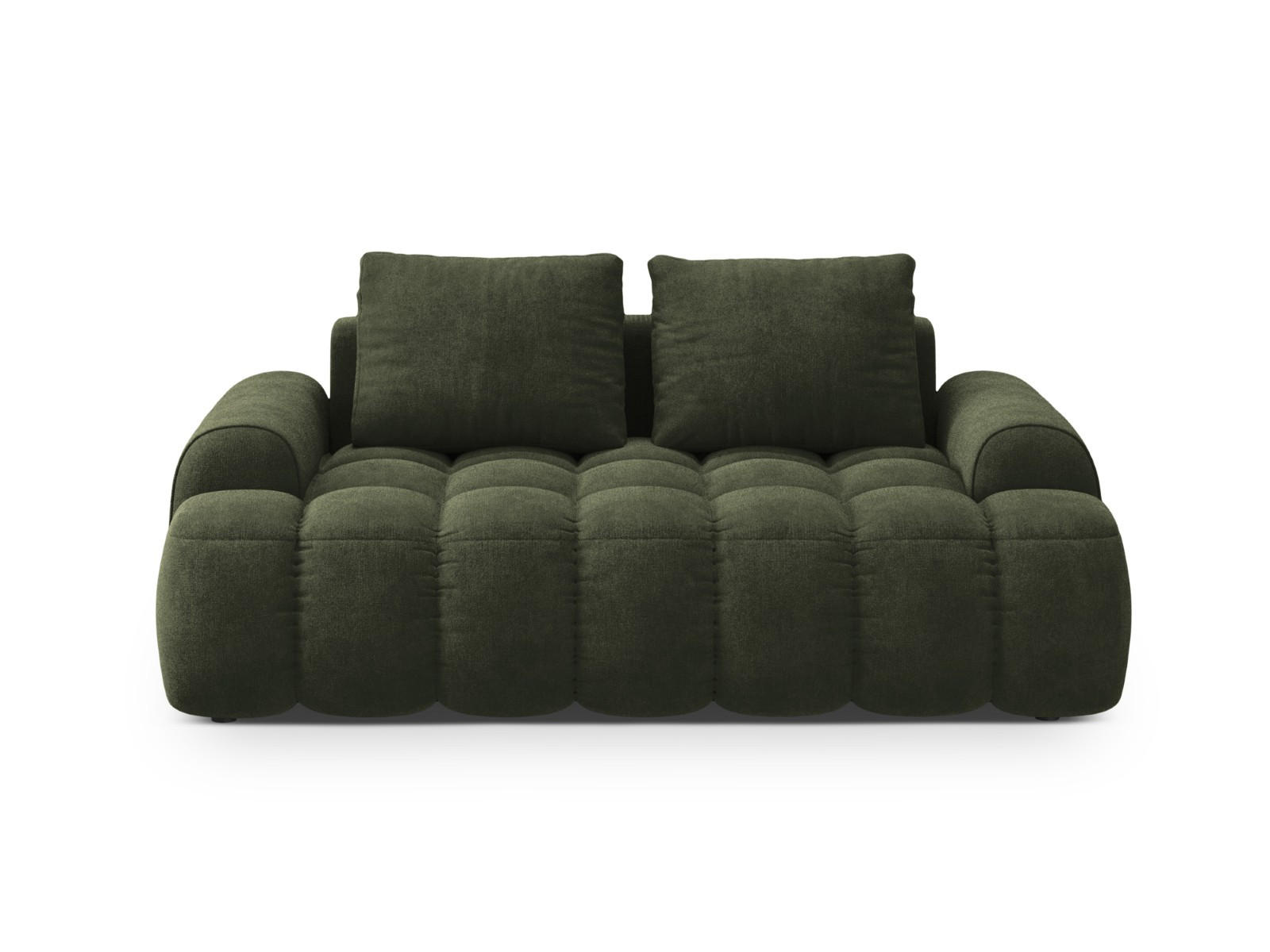 SOFA Linz aus Samt grün 2 Sitzplätze - Grün, Textil (100/84/175cm) - Cosmopolitan Design