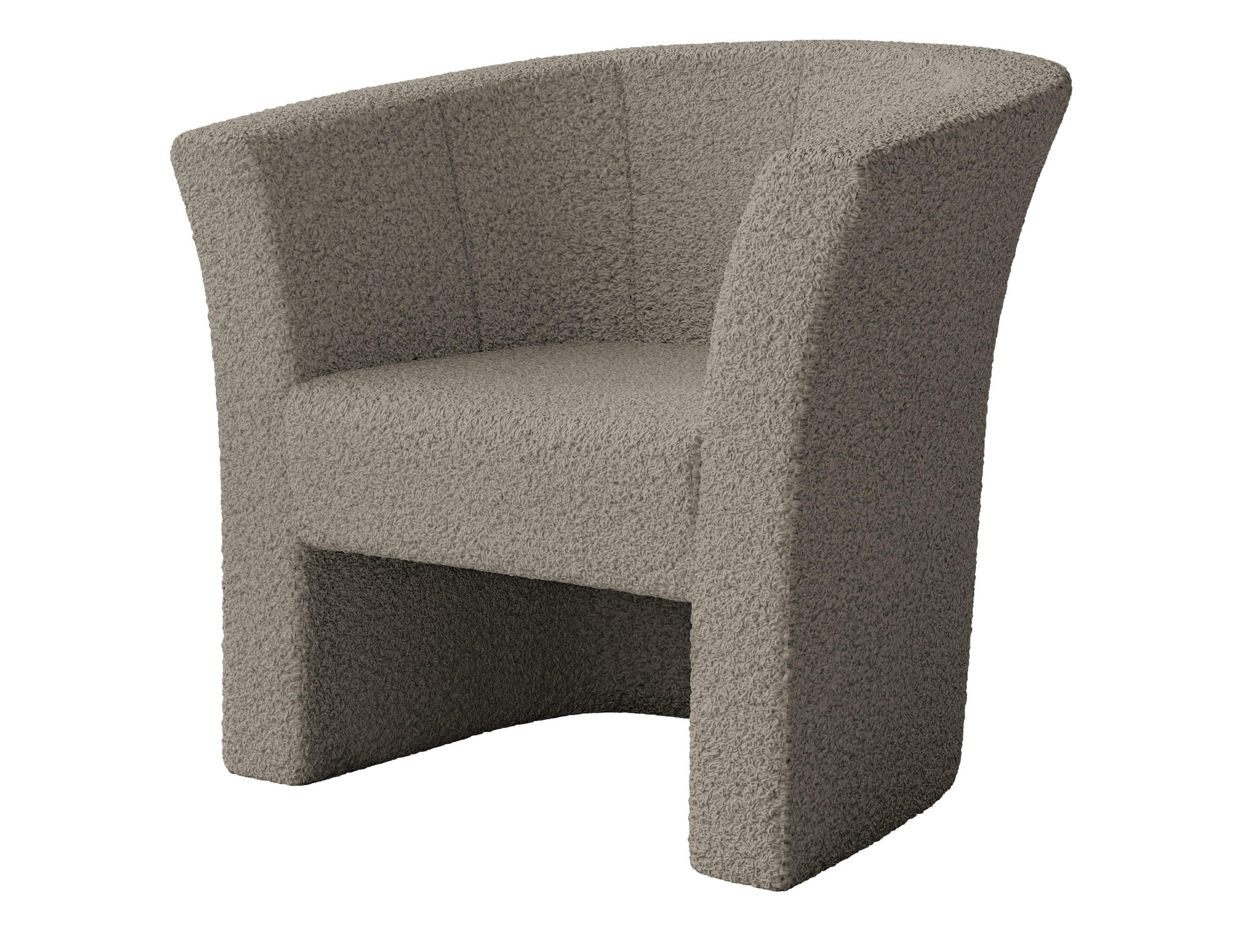 SESSEL Niko Boucle - Beige/Schwarz, Holzwerkstoff/Kunststoff (71/76/65cm) - MIRJAN24
