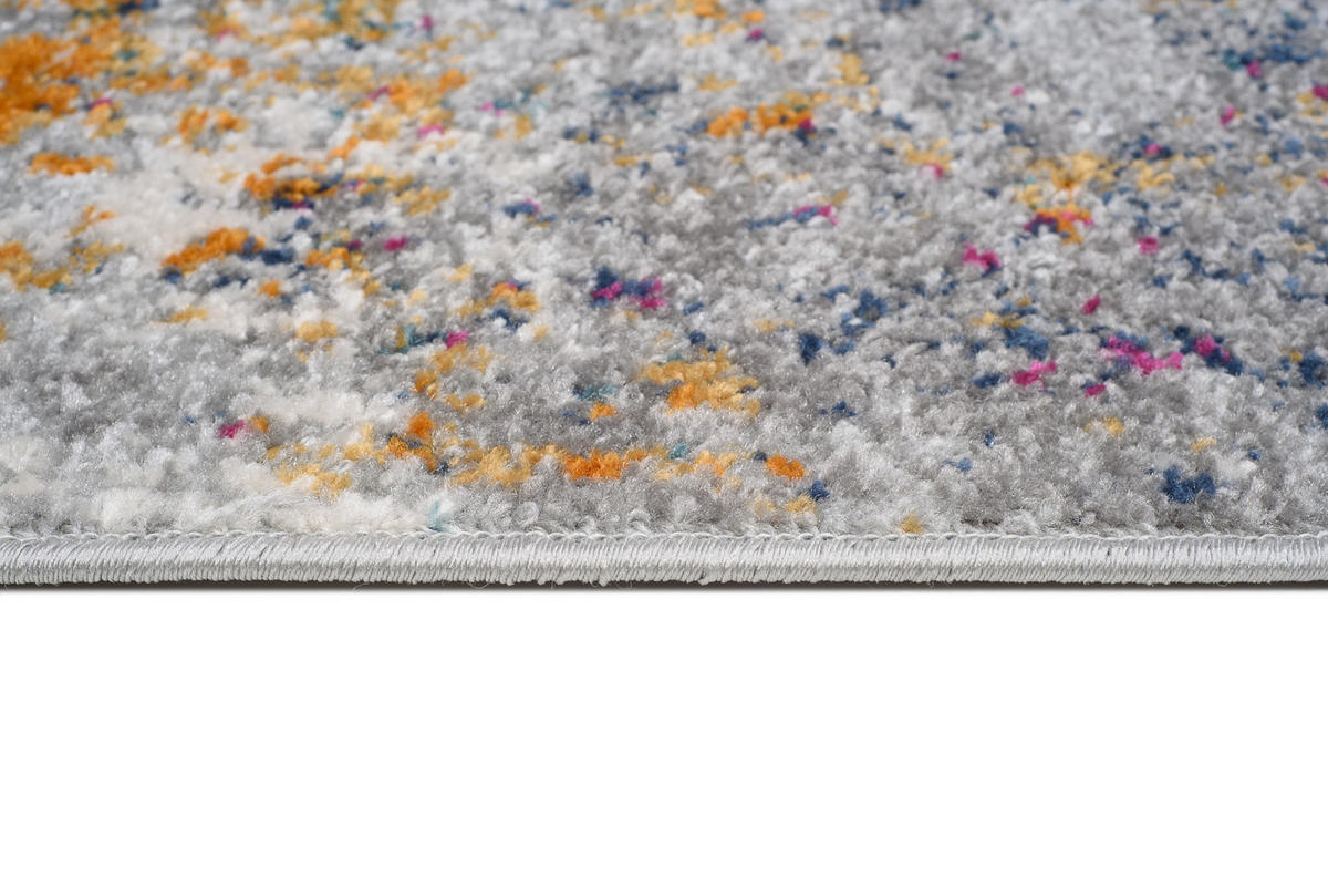 TEPPICHLÄUFER LAZUR Weiß Dunkelblau 100/1100 cm - Multicolor, Textil (100/1100cm) - Tapiso