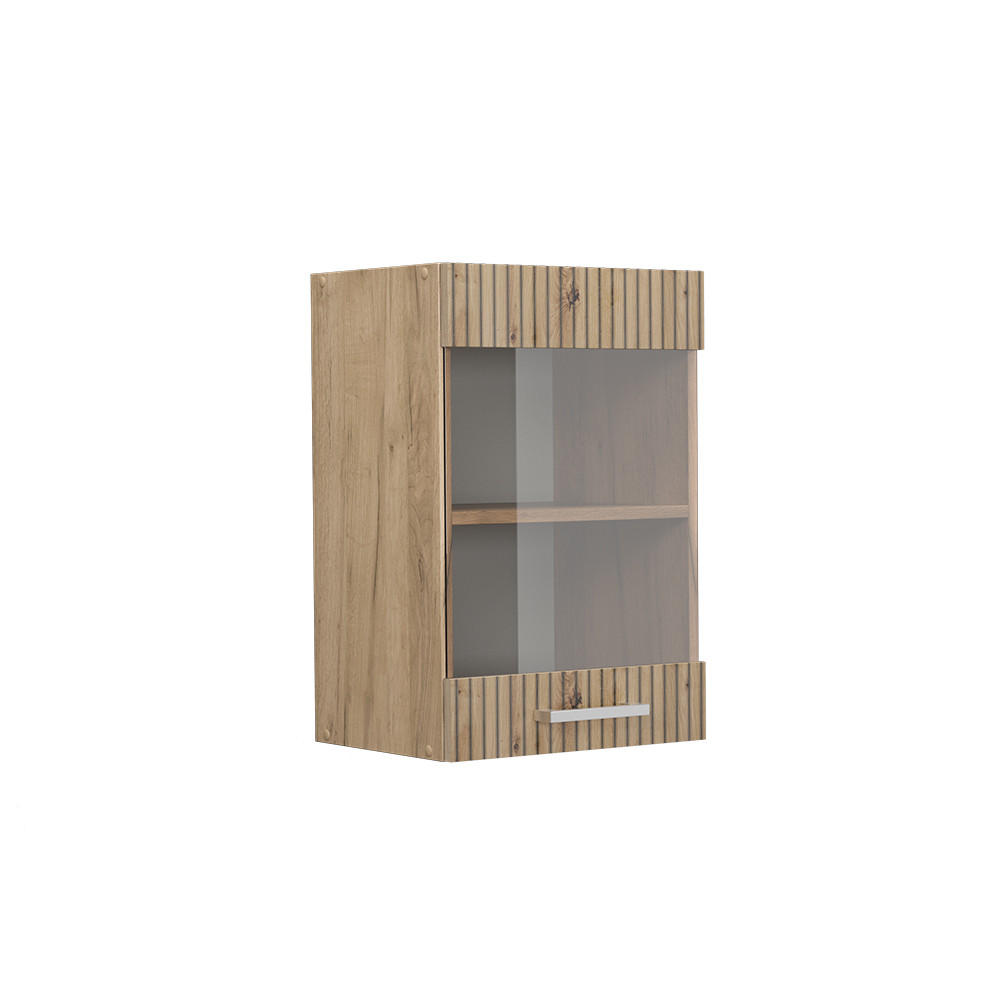 KÜCHENGLASSCHRANK R-Line Artisan-Eiche 40 cm - Honigeiche/Eiche Wotan, Holzwerkstoff (40/60/31cm) - Vicco