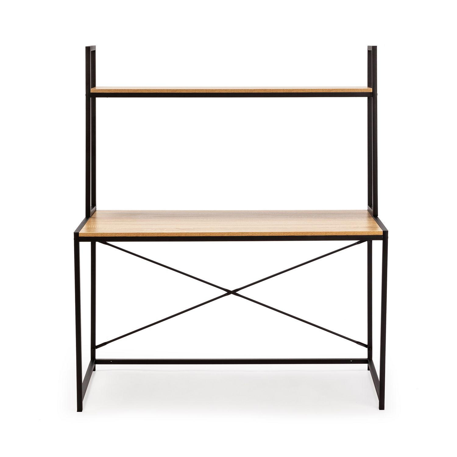 SCHREIBTISCH 120/60/138 Carmen schwarz - Schwarz, Holzwerkstoff (60/120/138cm) - VS Venta-stock