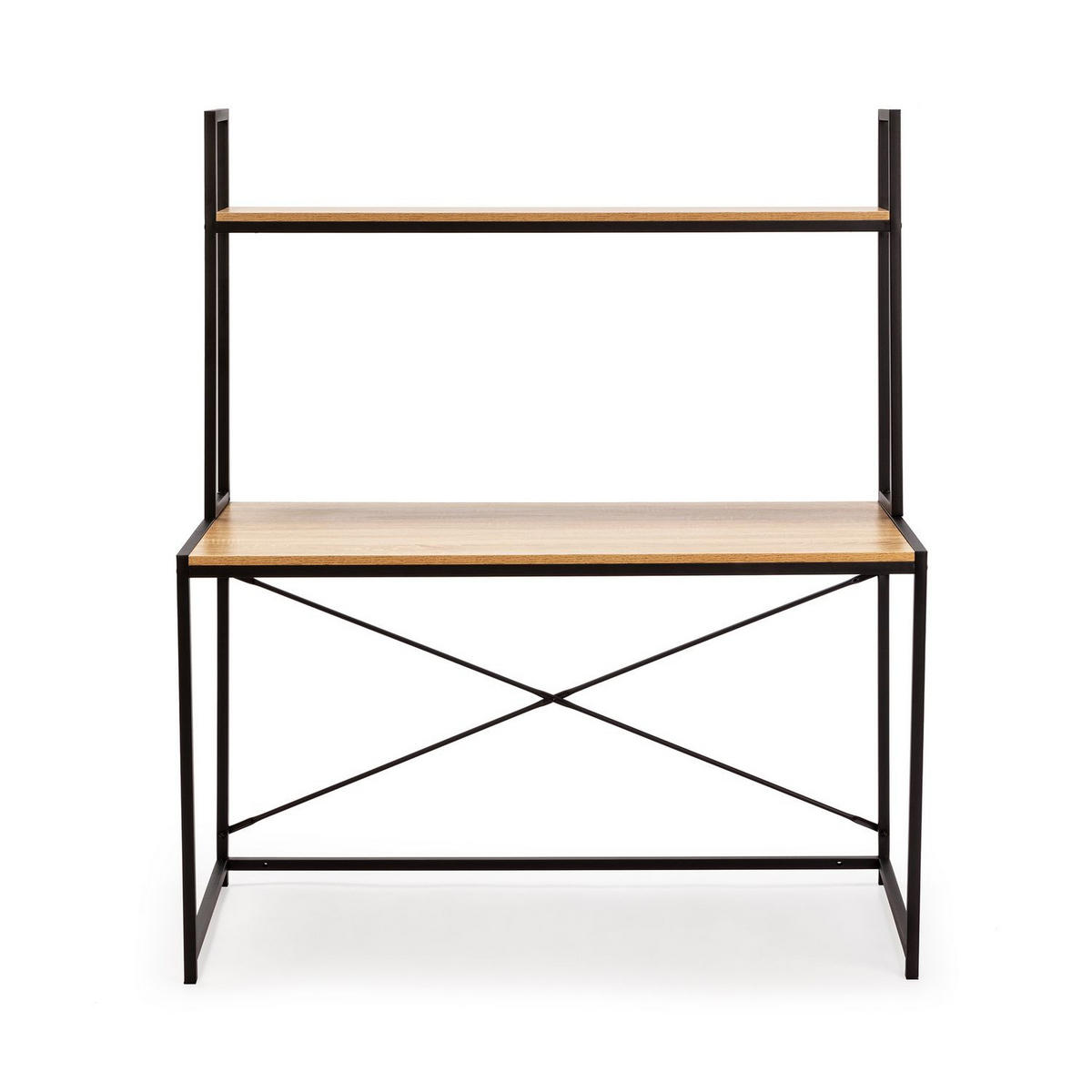 SCHREIBTISCH 120/60/138 Carmen schwarz - Schwarz, Holzwerkstoff (60/120/138cm) - VS Venta-stock
