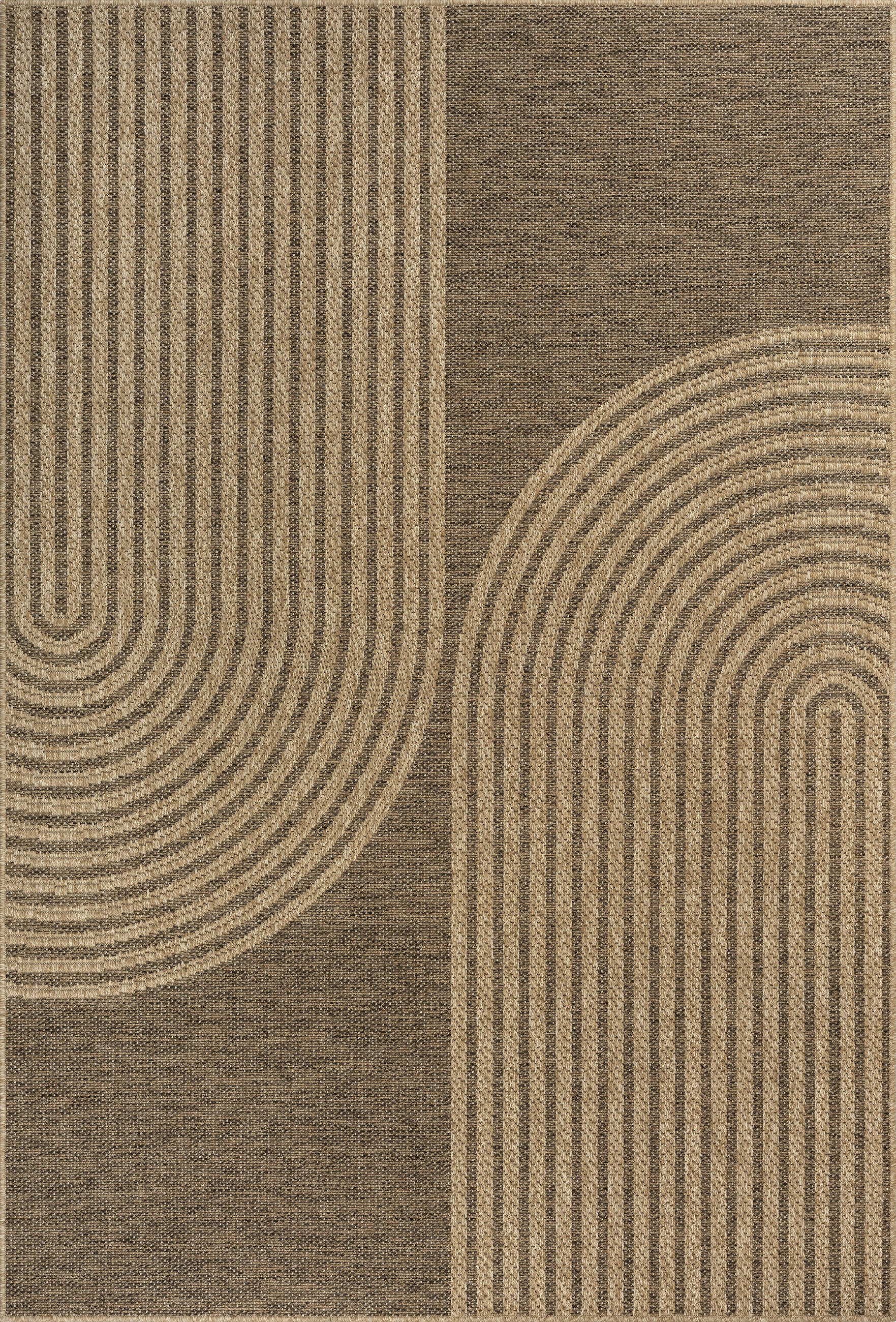 FLACHWEBTEPPICH Geometrisch CORDEV Polypropylen Natur 160 x 230 cm - Beige, Textil (160/230cm) - KADIMA DESIGN