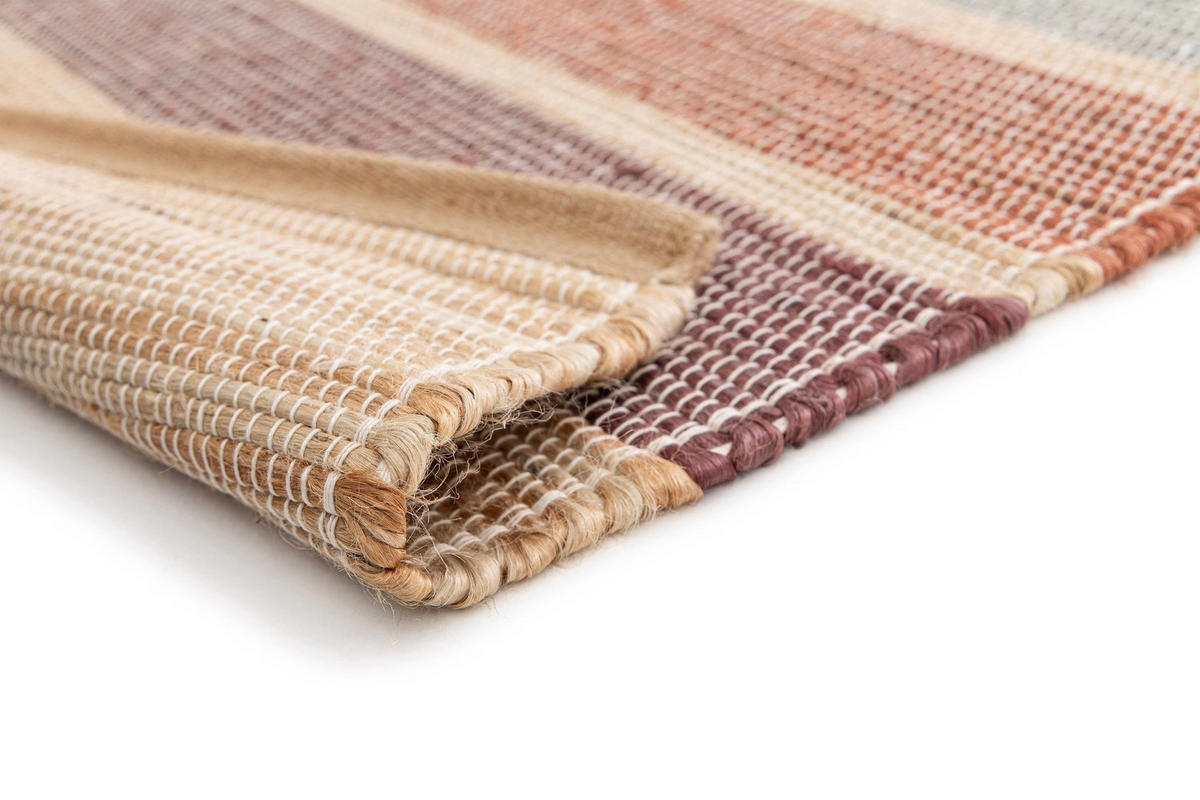 DESIGN-TEPPICH aus handgewebter Jute mehrfarbig - Multicolor, Naturmaterialien (200/290cm) - AFK Living