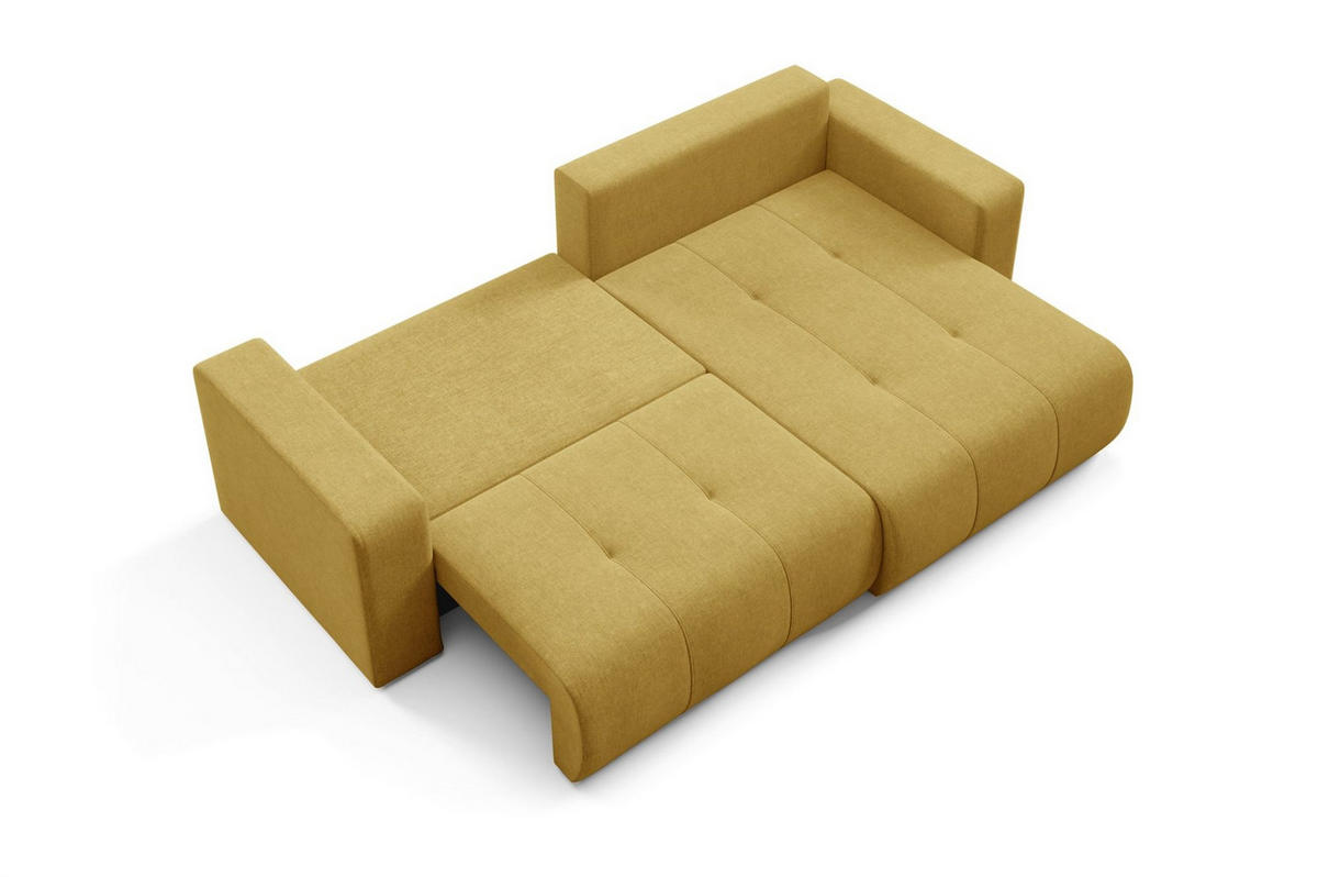ECKSOFA Augusto - Gelb, Holzwerkstoff/Textil (244/149cm) - Fun Möbel