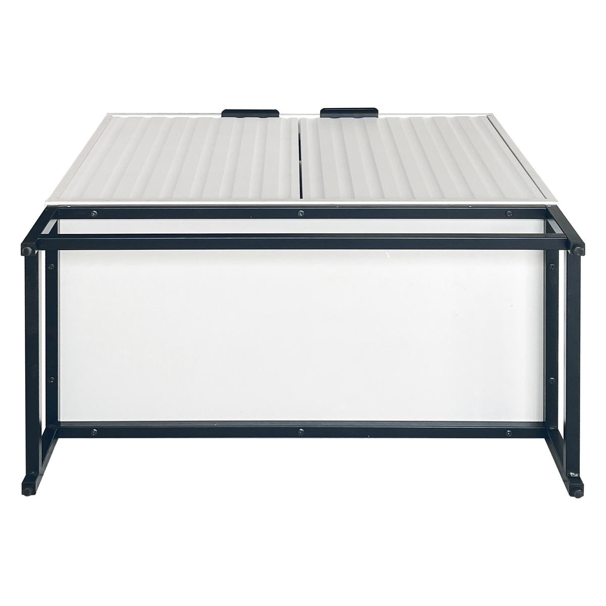 SIDEBOARD 80x40x80 cm mit 2 Türen und Metallrahmen - Weiß, Holzwerkstoff (80/80/40cm)