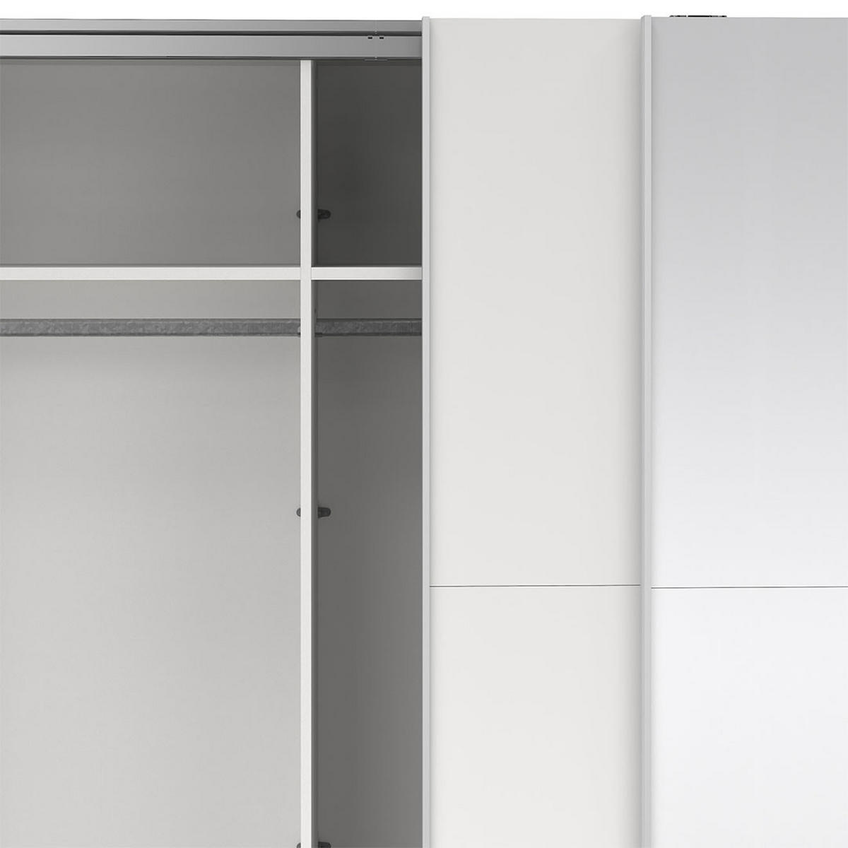 SCHIEBETÜRENSCHRANK, Como, Weiß, Holzwerkstoff, 244 x 67 x 221 cm - Weiß, Holzwerkstoff (244/221/67cm) - ebuy24