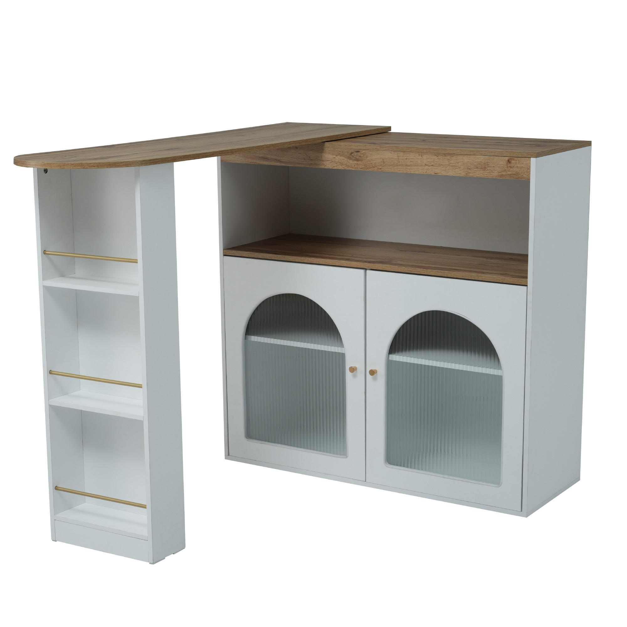 BARTISCH Weiß - Weiß, Holz (193/105/39cm) - Urban Meuble