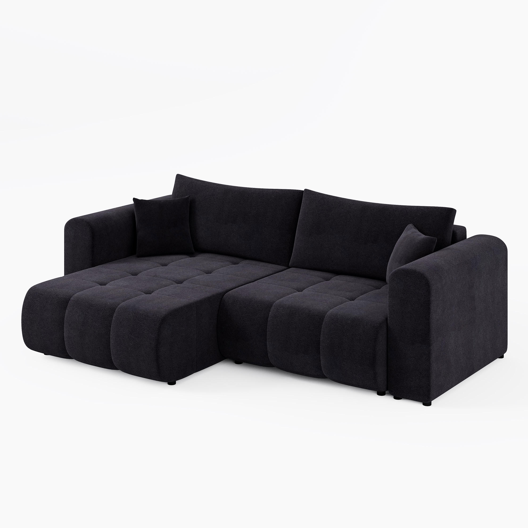 Barchello Ecksofa Schwarz 255x160 cm