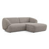 ECKSOFA rechts Strukturstoff Stoff Beige - Greige/Beige, Kunststoff/Textil (230/98cm) - Makamii