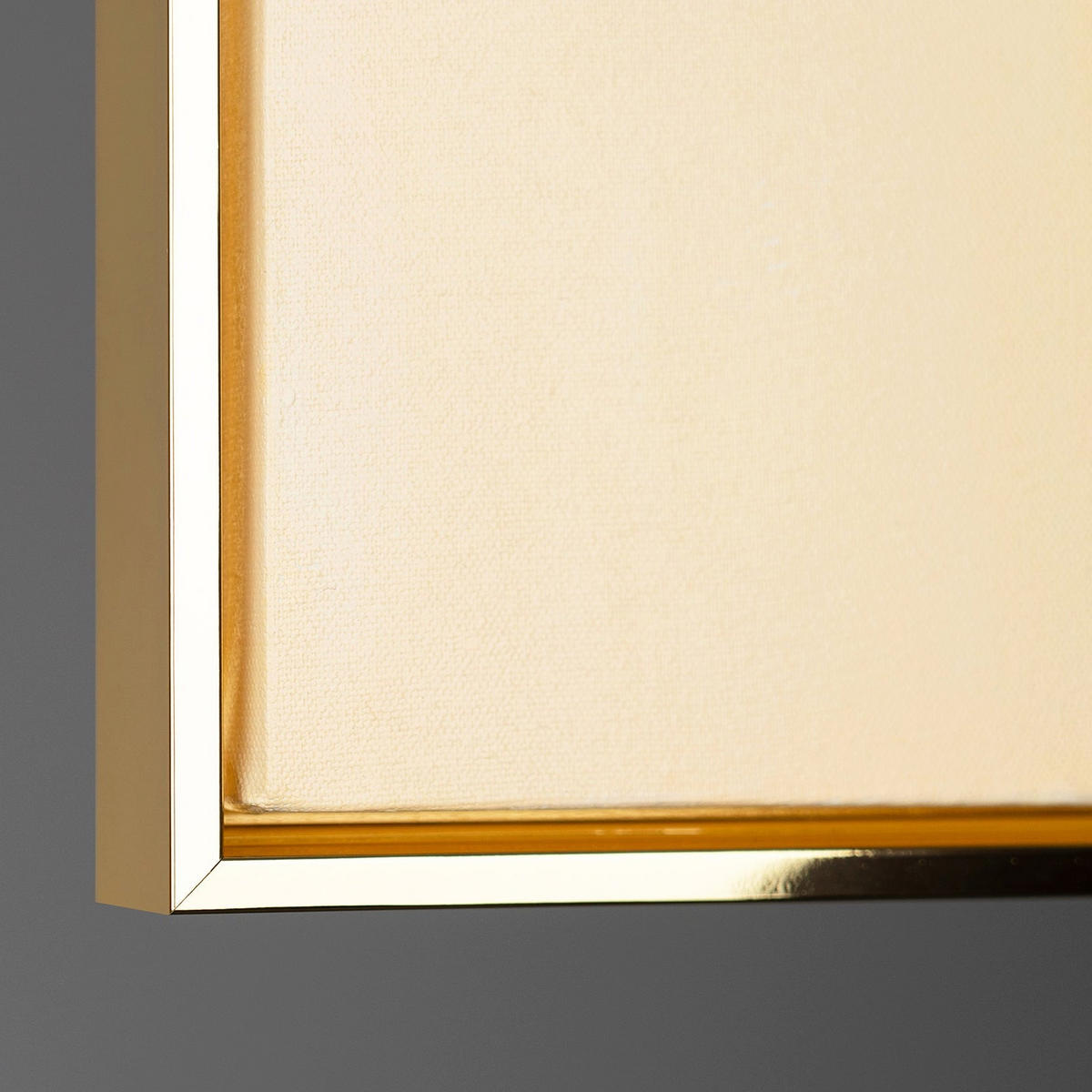 GEMÄLDE Geometrische Illusion Schattenfugenrahmen Gold 180x120 cm - Goldfarben, Holz (180/120cm) - YS-art gallery