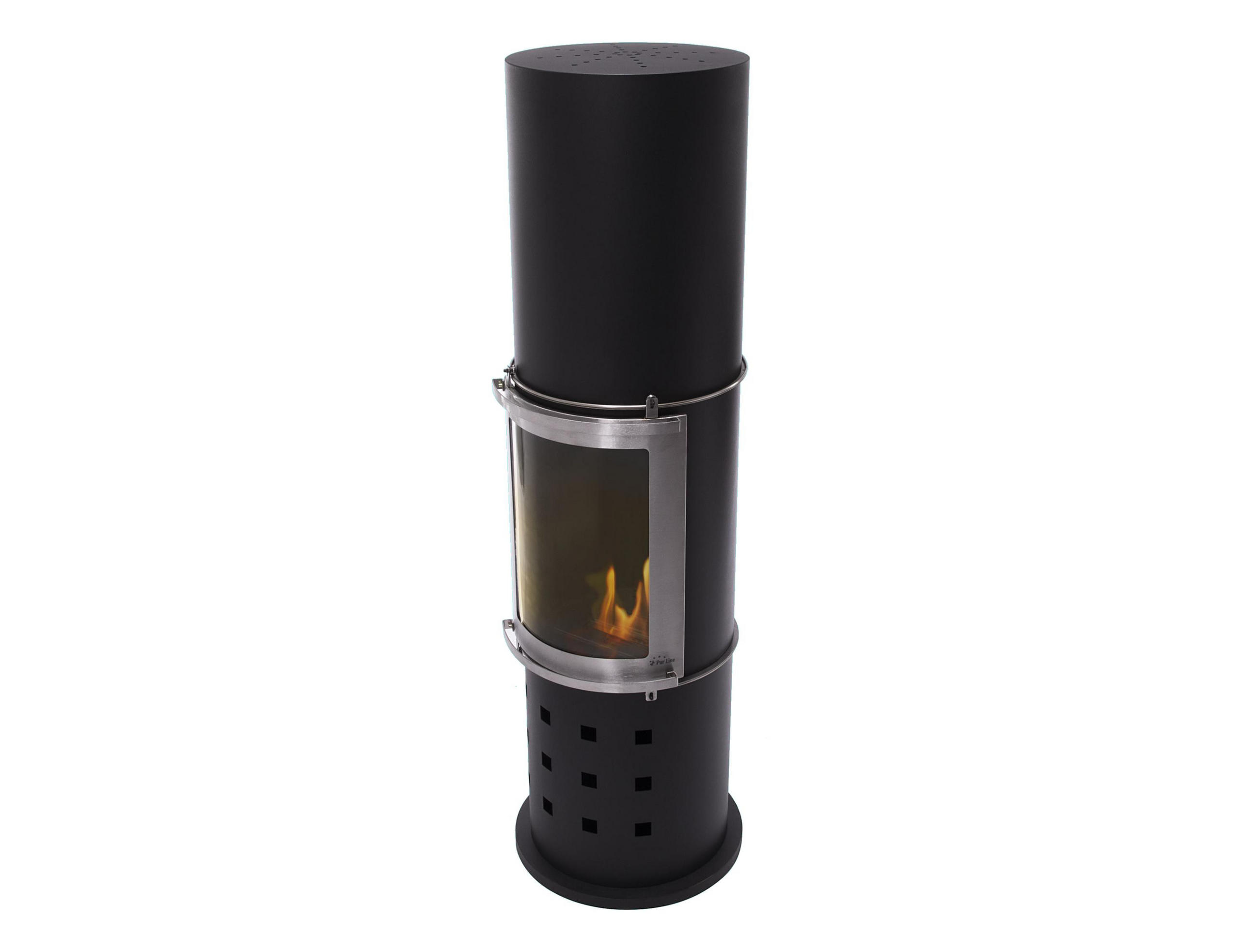 BIOETHANOL-OFEN Schwarz inklusive 1.5 L-Tank und 3 kW Leistung - Schwarz, Metall (46/141/46cm) - Purline
