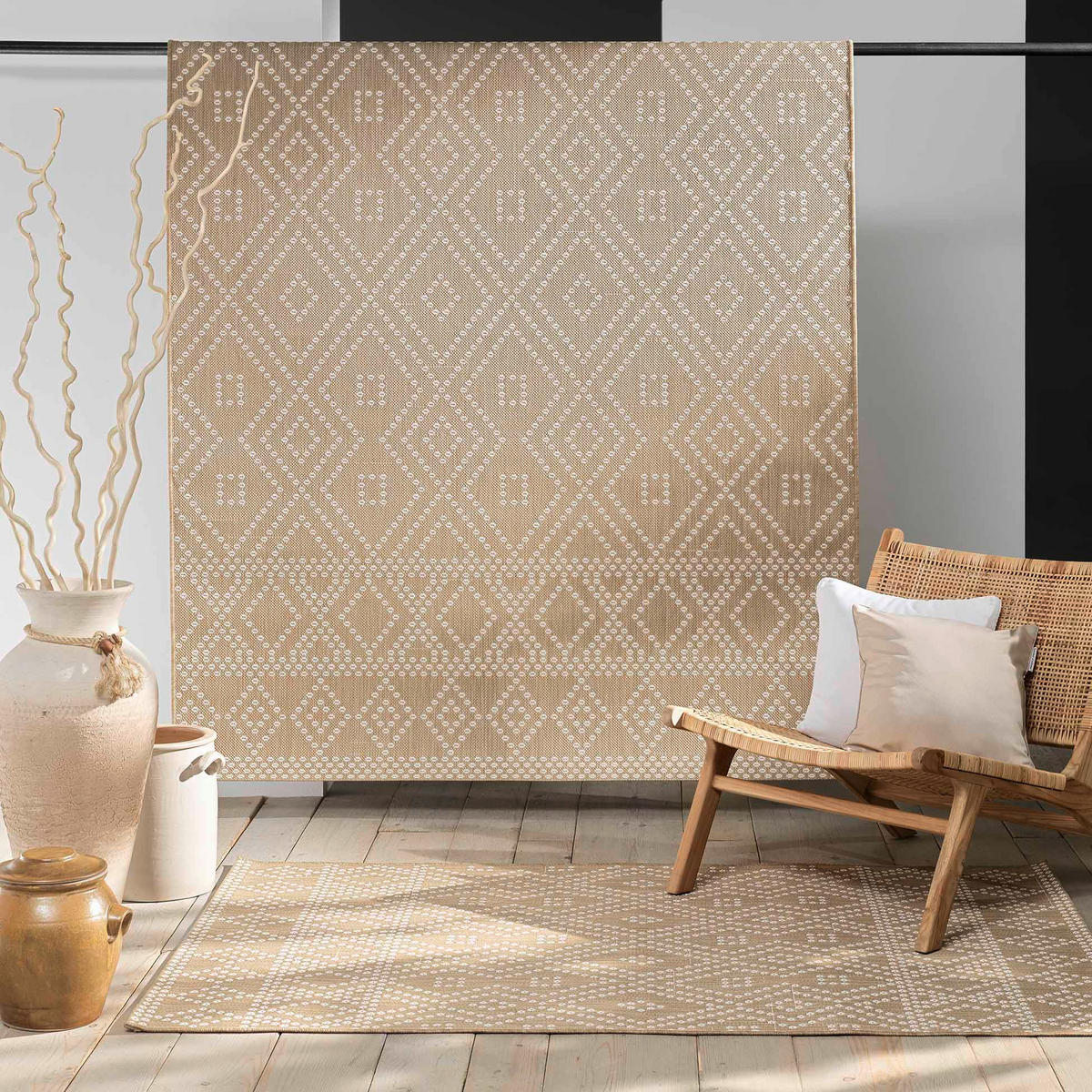 MATTE Balkon Tania 160/230 cm - Beige, Kunststoff (230/160cm) - Douceur d´intérieur