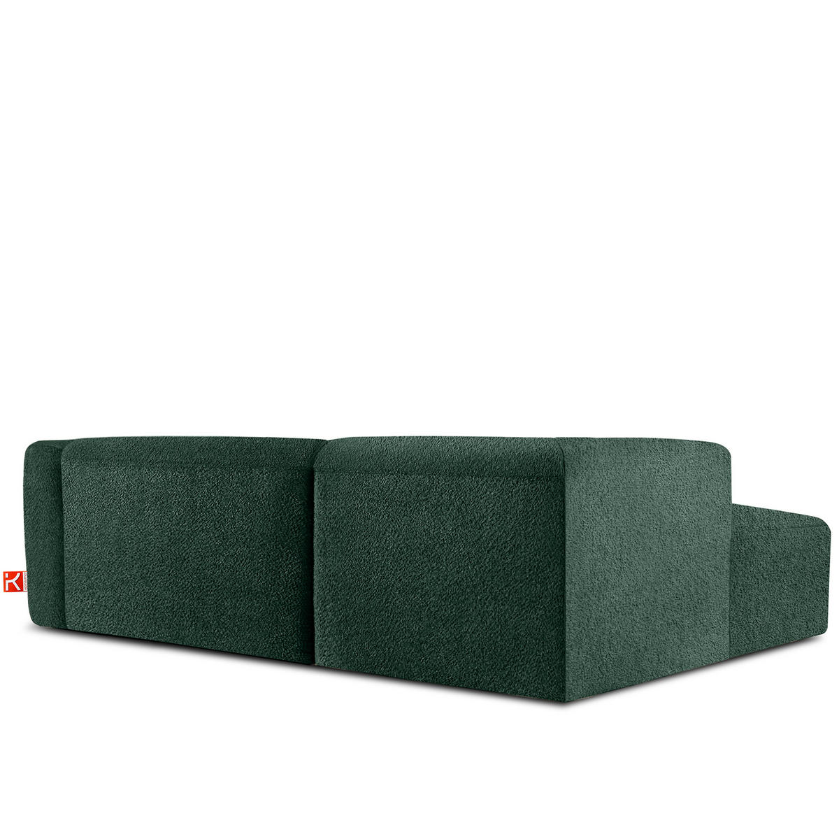 ECKSOFA LINKS BUFFO, Dunkelgrün - Dunkelgrün, Holz/Holzwerkstoff (225/176cm) - KONSIMO®