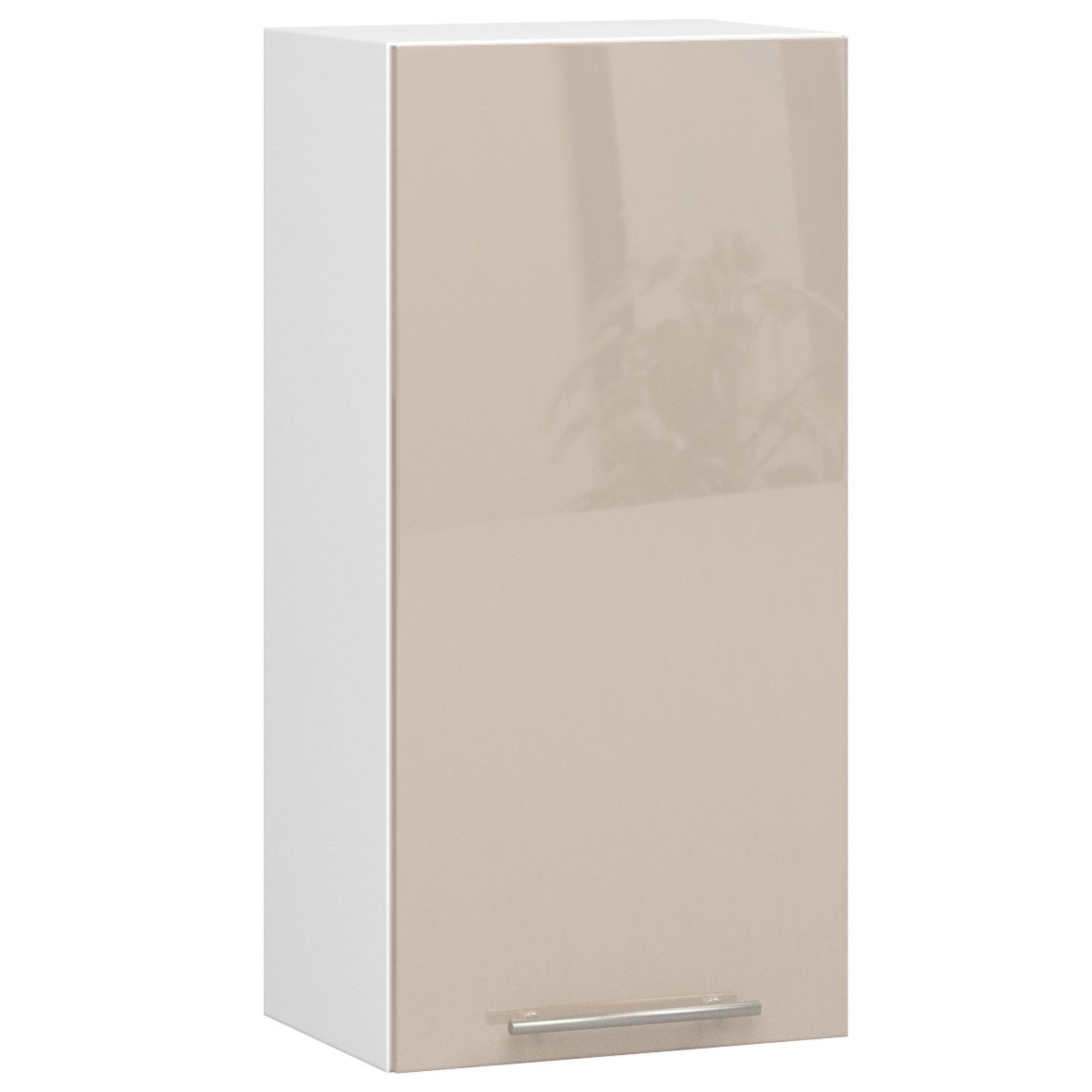 HÄNGESCHRANK Weiß, Cappuccino Glanz 72/40/30 - Weiß/Cappuccino, Holzwerkstoff (40/72/30cm) - RAUMHIRSCH FURNITURE