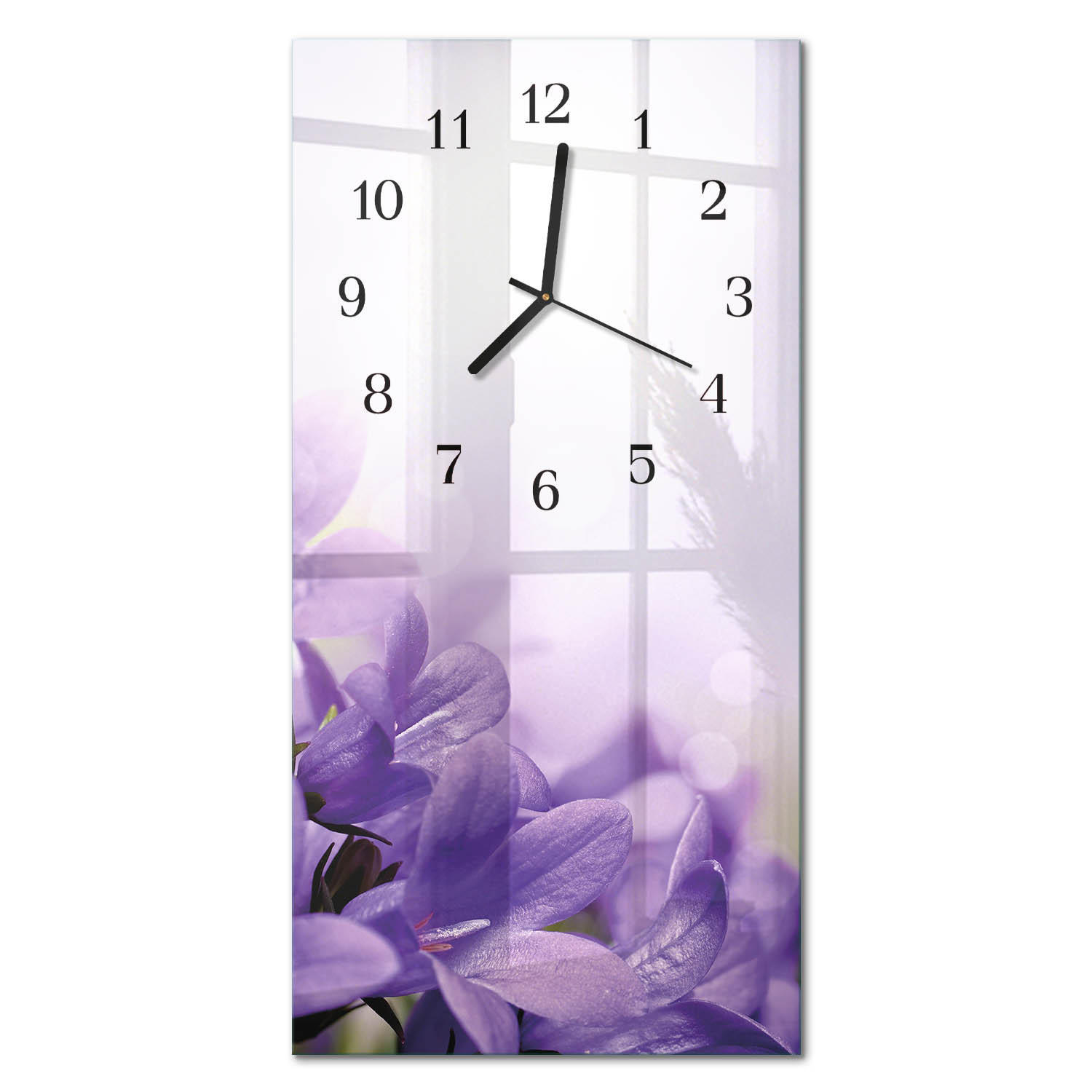WANDUHR 60x30 cm - Limette und Minze - Lila, Glas (30/60/0.4cm) - TULUP