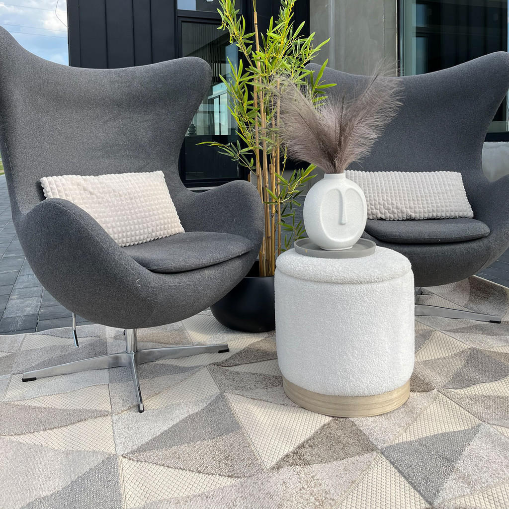 Thumbnail - Mazovia Teppich, Ecru, Textil, Grafikmuster, Rechteckig, 120x170 cm, Oeko-Tex® Standard 100, Teppiche & Böden, Teppiche,...