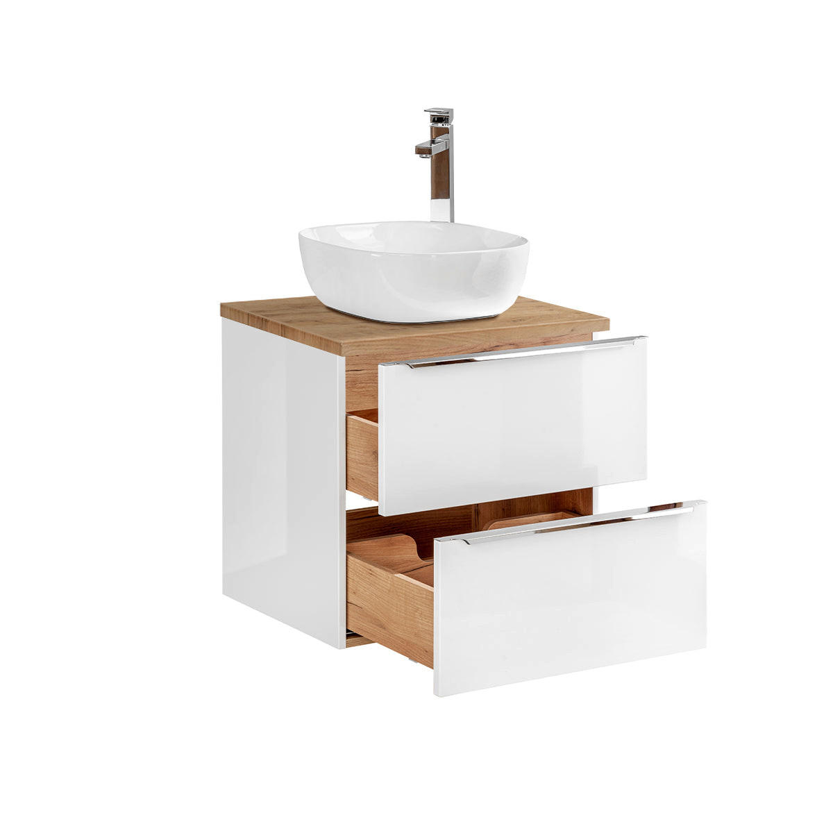 WASCHTISCH 60.4cm April Weiß - Weiß, Holzwerkstoff (60.4/59/46cm) - Petits-meubles
