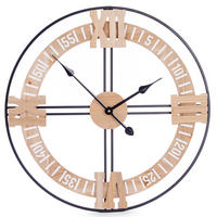 UHR Loft 60 cm Minutenzeiger - Braun, Holzwerkstoff (60/60/5cm) - Giftdecor