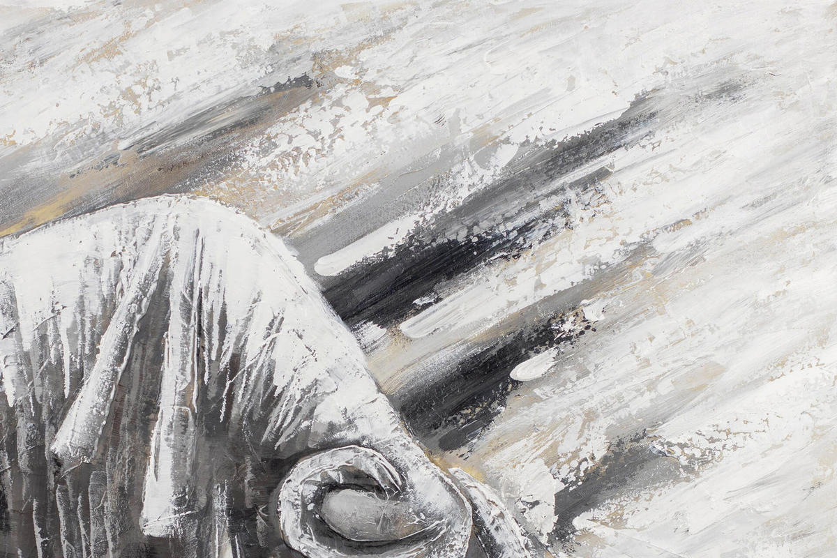ACRYLBILD HANDGEMALT 100/75 cm - Schwarz/Grau, Holz/Textil (2.72/75cm) - KUNSTLOFT