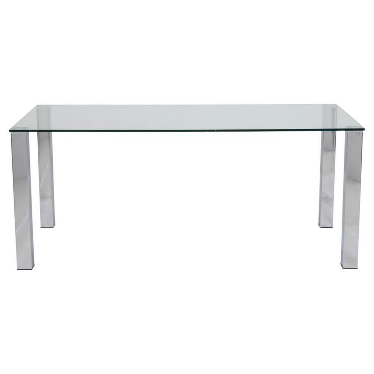 ESSTISCH 180 cm mit Glastischplatte - Weiß, Glas/Holzwerkstoff (90/180/75cm) - ebuy24
