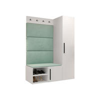 GARDEROBEN-SET Medi II - Schwarz/Weiß, Holzwerkstoff/Kunststoff (40/191/50cm) - MIRJAN24