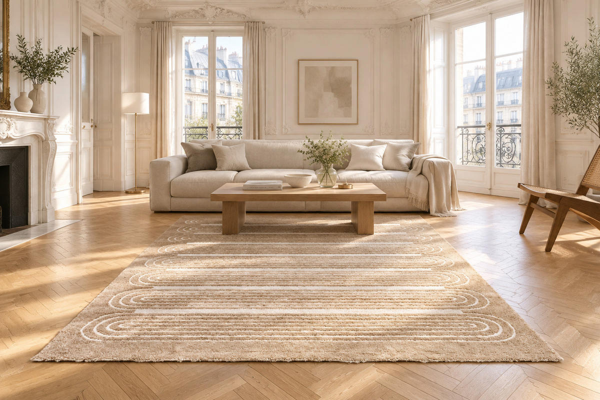 TEPPICH sehr weich mit Relief-Effekt bruin - Braun, Textil (160/230cm) - AFK Living