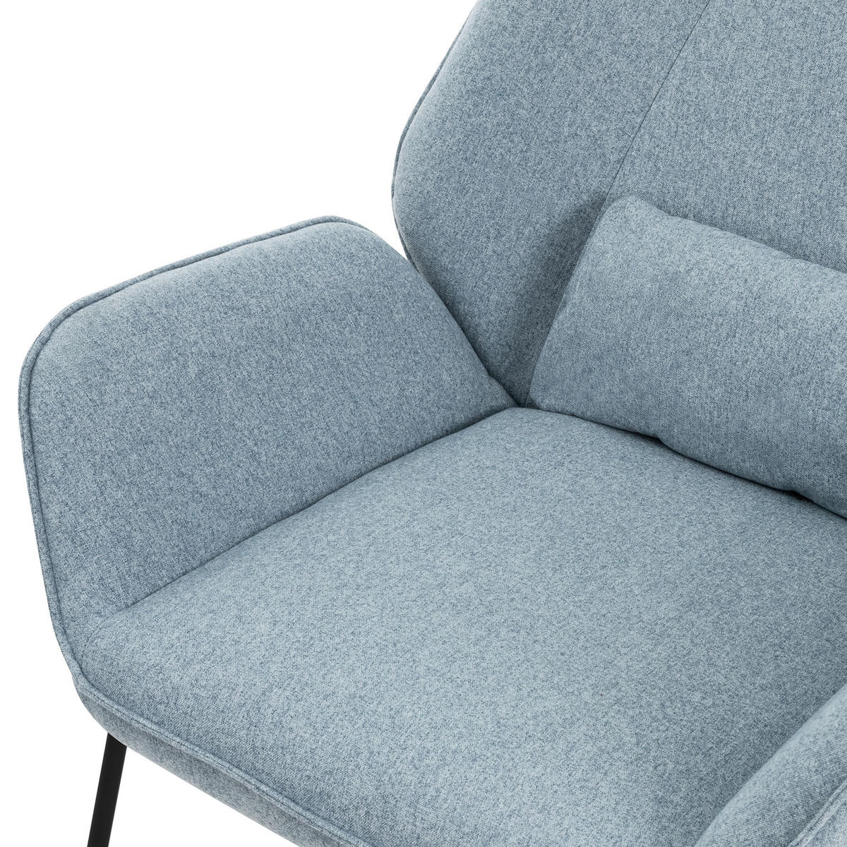 RELAXSESSEL Leinen Blau - Blau, Metall (77/85/75cm) - ML-DESIGN