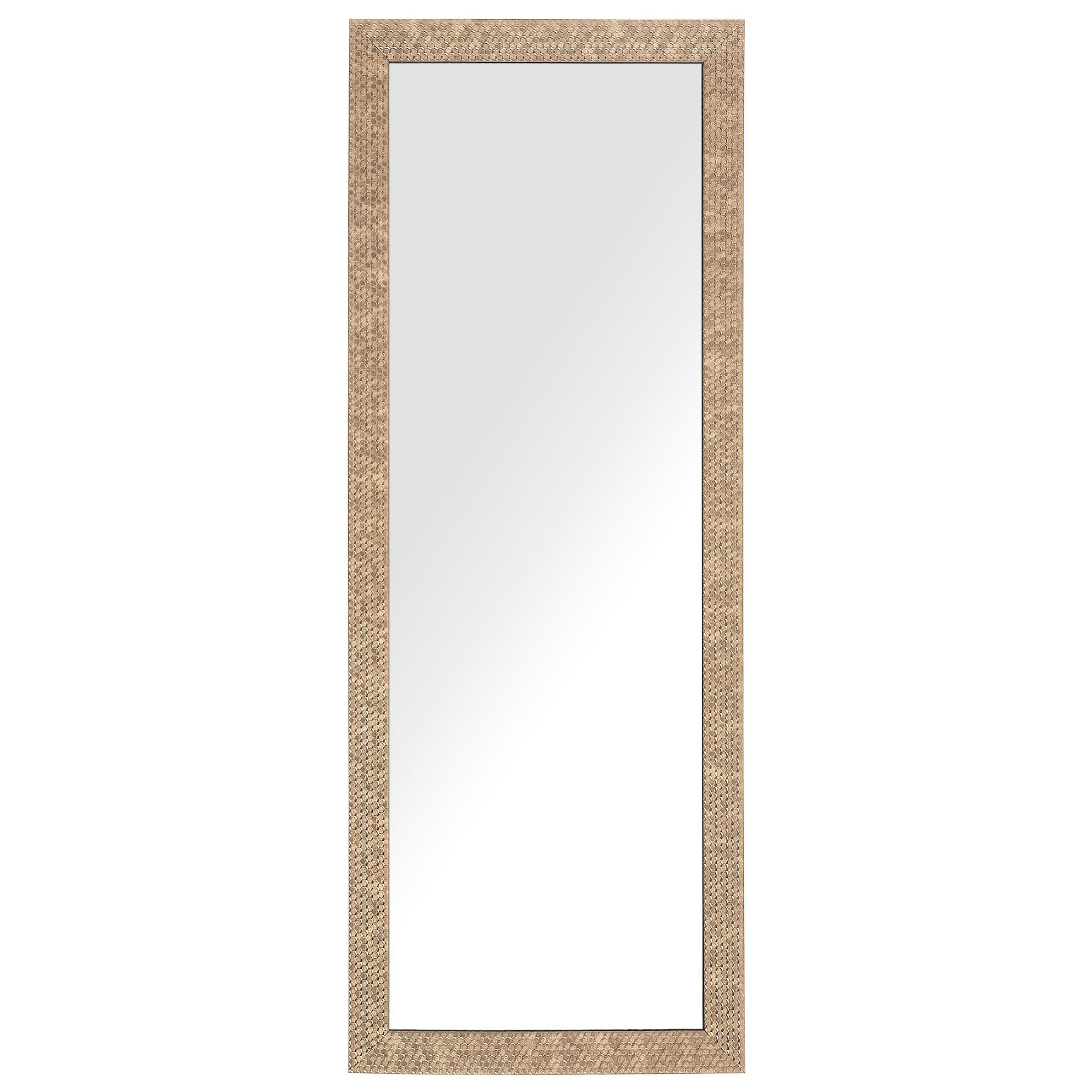 WANDSPIEGEL messing rechteckig 50/130 cm Ajaccio - Messingfarben, Kunststoff (50/130/2cm) - Beliani