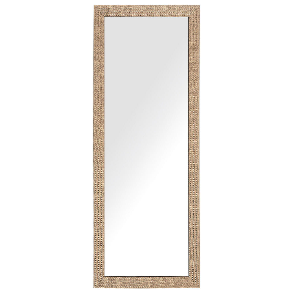 WANDSPIEGEL messing rechteckig 50/130 cm Ajaccio - Messingfarben, Kunststoff (50/130/2cm) - Beliani