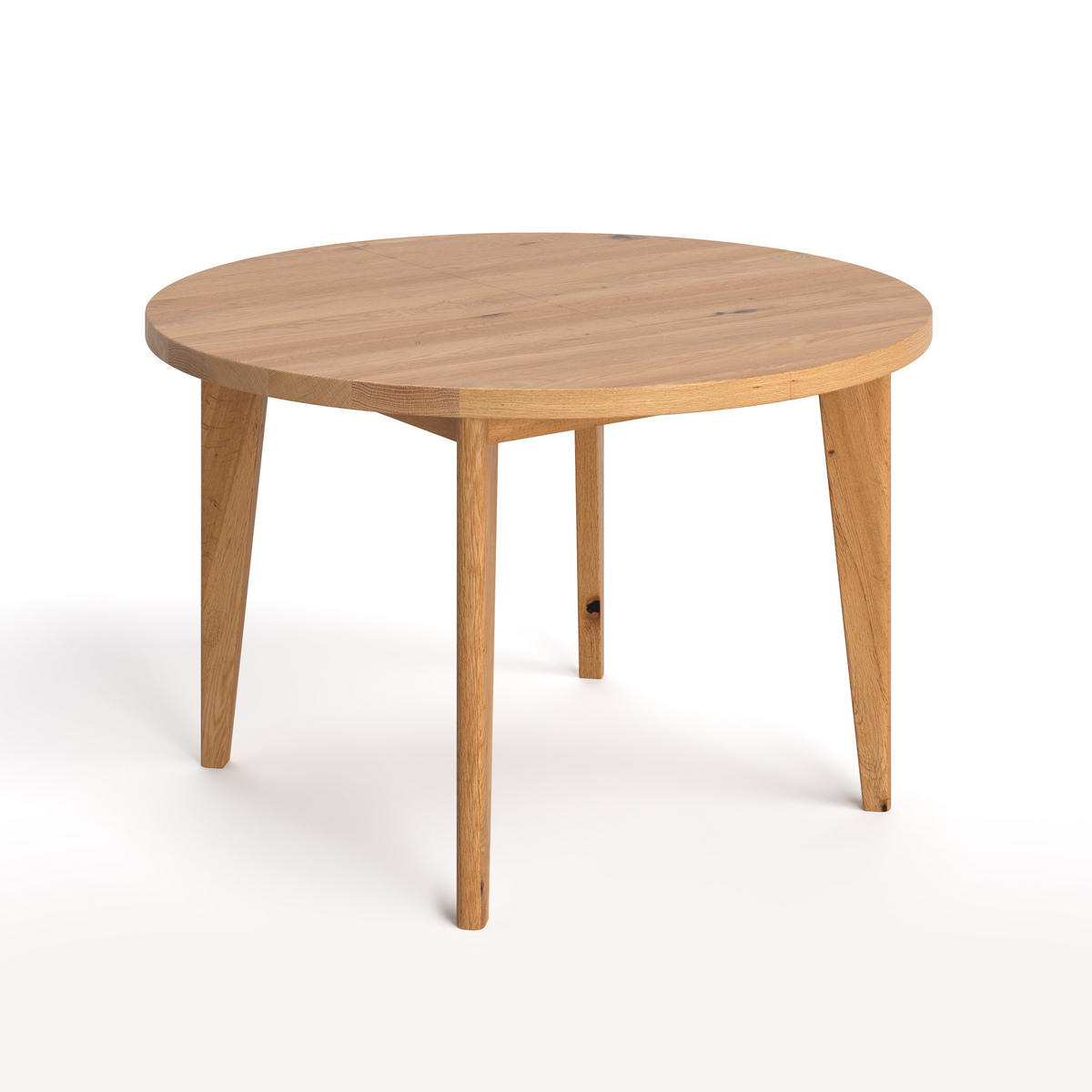 TISCH Ausziehbar Luna aus massivem Eichenholz 120 cm + Tischverlängerungen 2x45 cm - Eichefarben/Braun, Holz (120/120/75cm) - Danzz