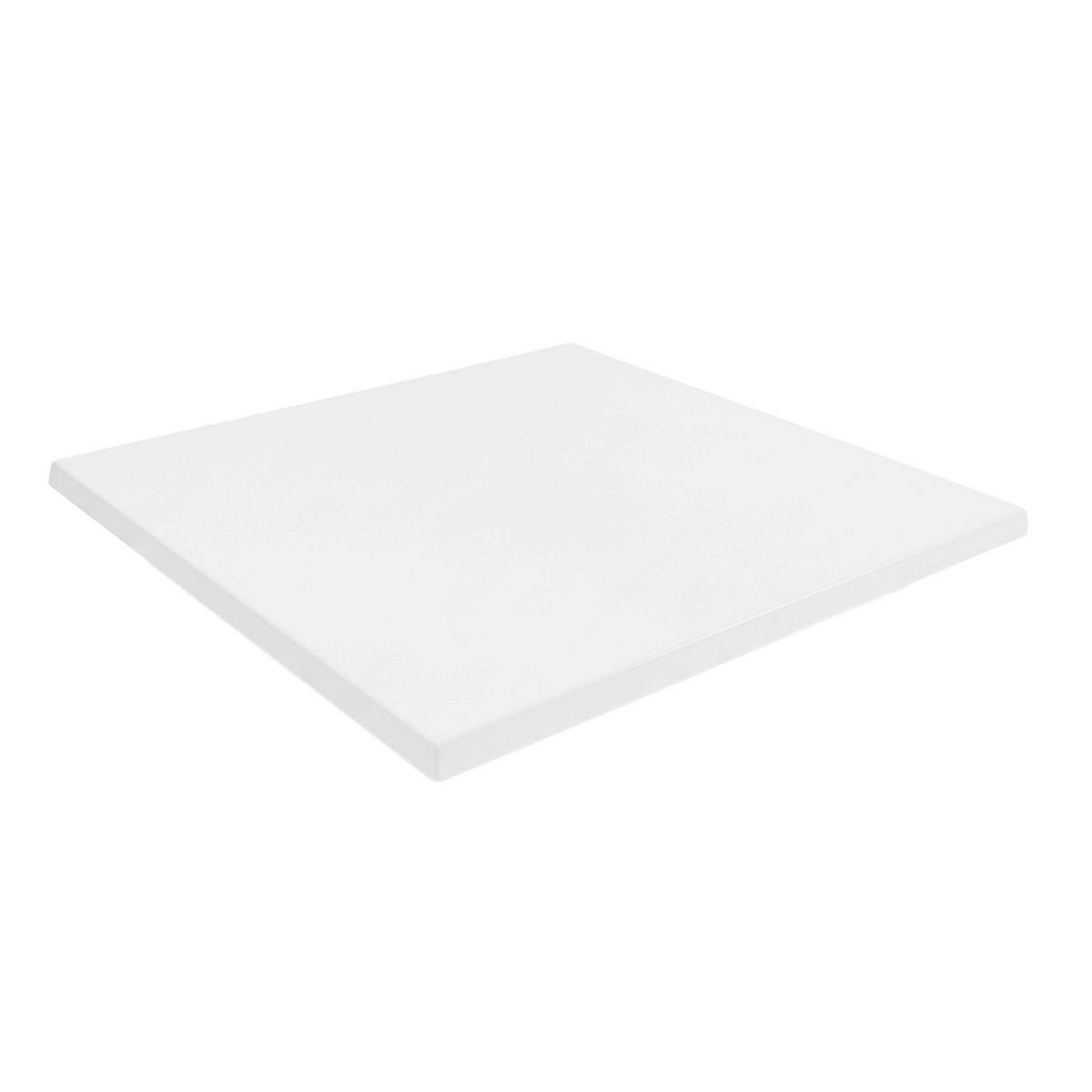 TISCHPLATTE quadratischer 60 cm, Weiß - Weiß, Holzwerkstoff (60/60/2cm) - Oviala