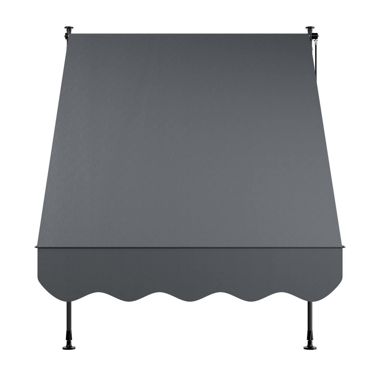 KLEMMMARKISE Kapstadt grau 150x120 cm - Grau, Textil (150/200/120cm) - Juskys
